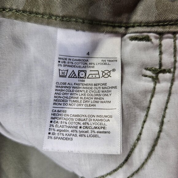 Old Navy Rockstar Jeans Womens 4 Green Camo High Rise Super Skinny Cargo Pants - Picture 5 of 10